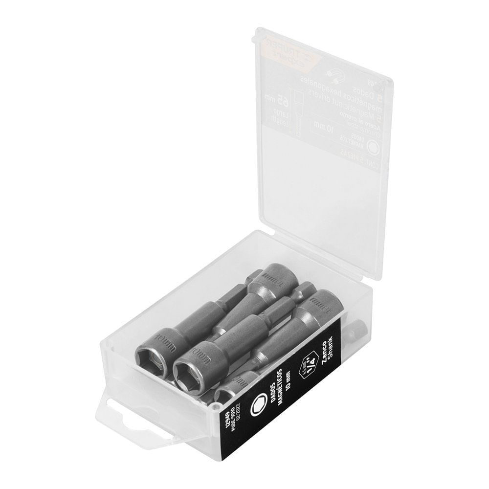 Estuche con 5 Dados Magnéticos de 10 Mm