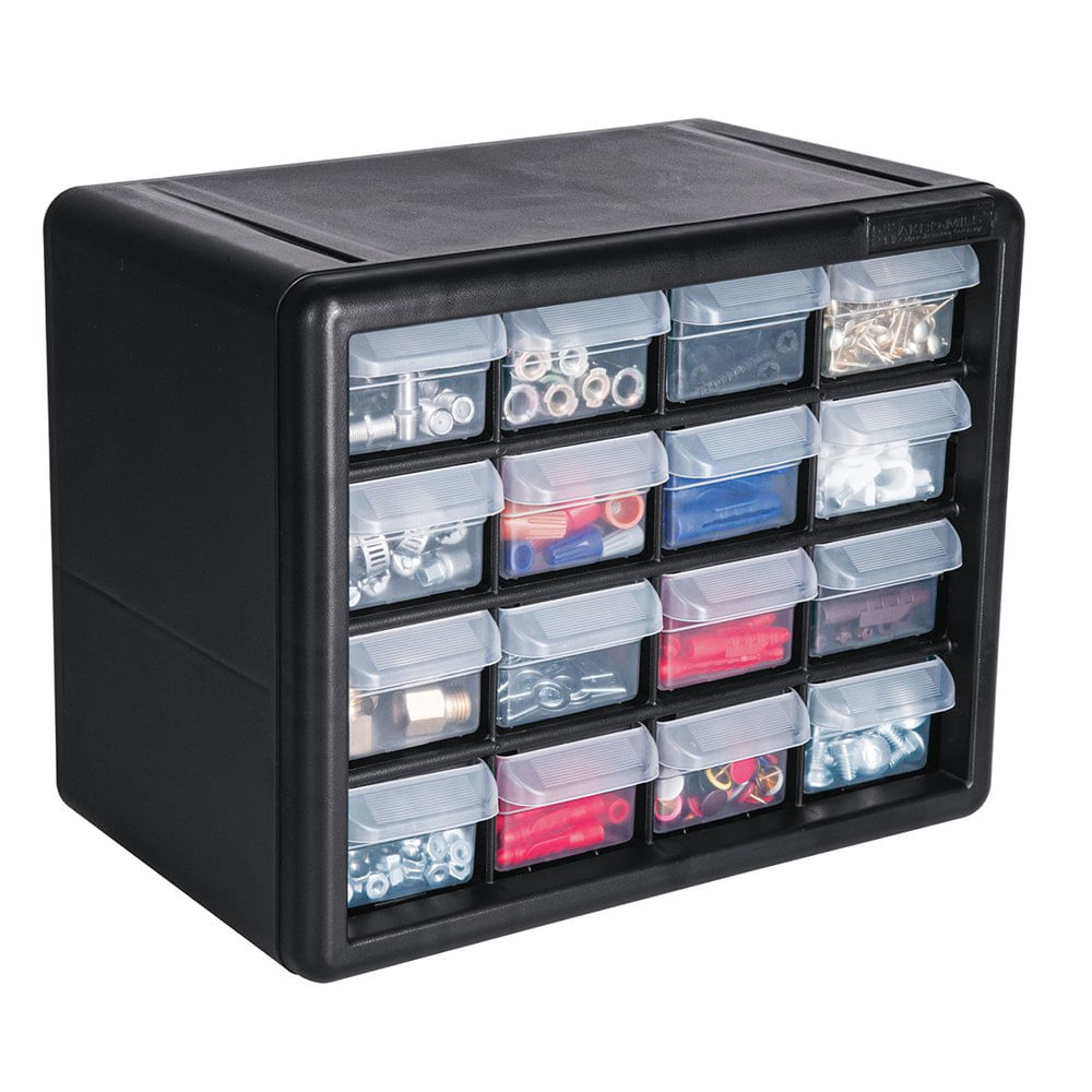 Caja Organizadora con 16 Gavetas Negra