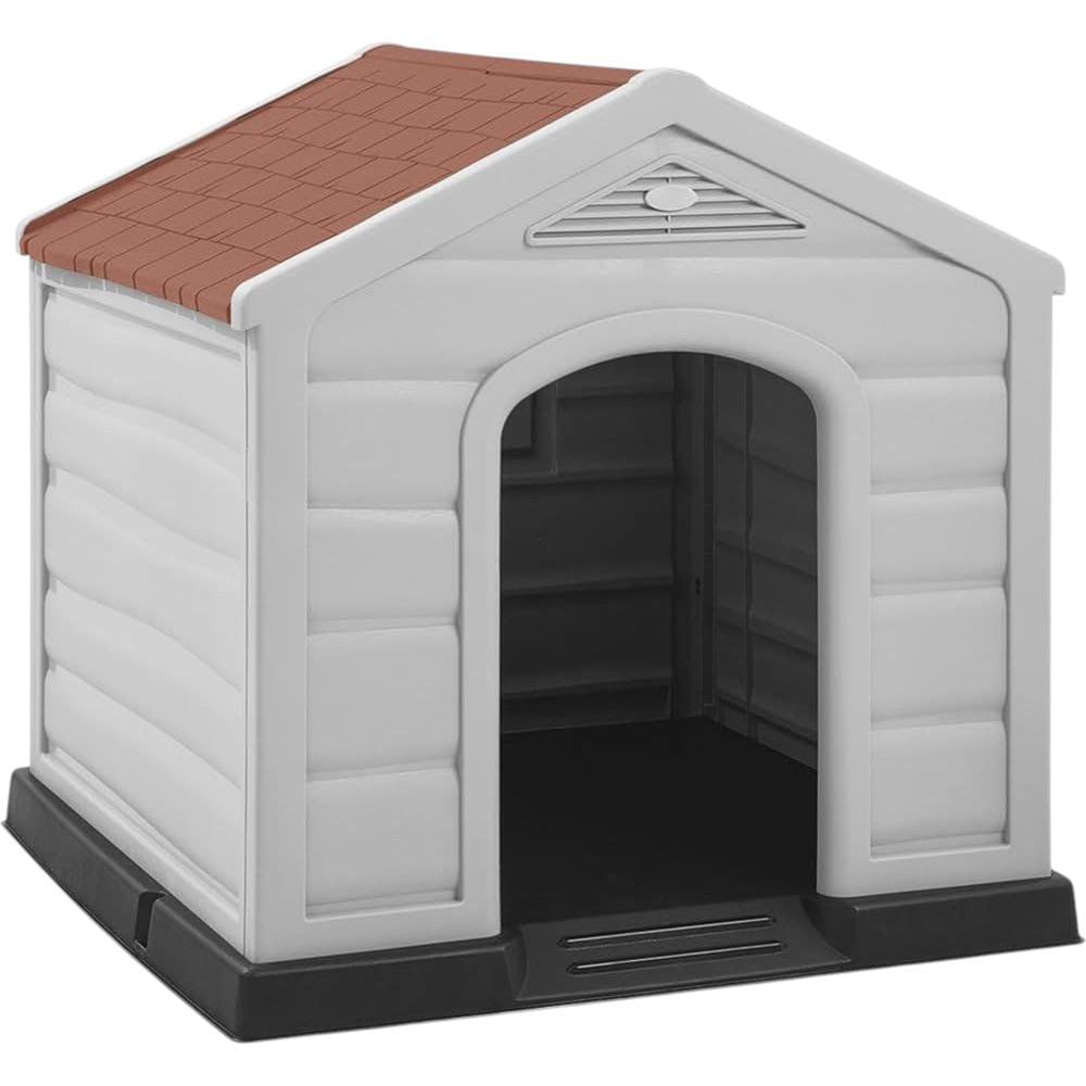 Casa Grande de Plástico para Perro con Diseño Techo de Teja