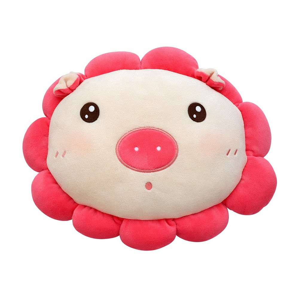 Cojín de Peluche 12 plg Diseño Cerdito Color Rosado