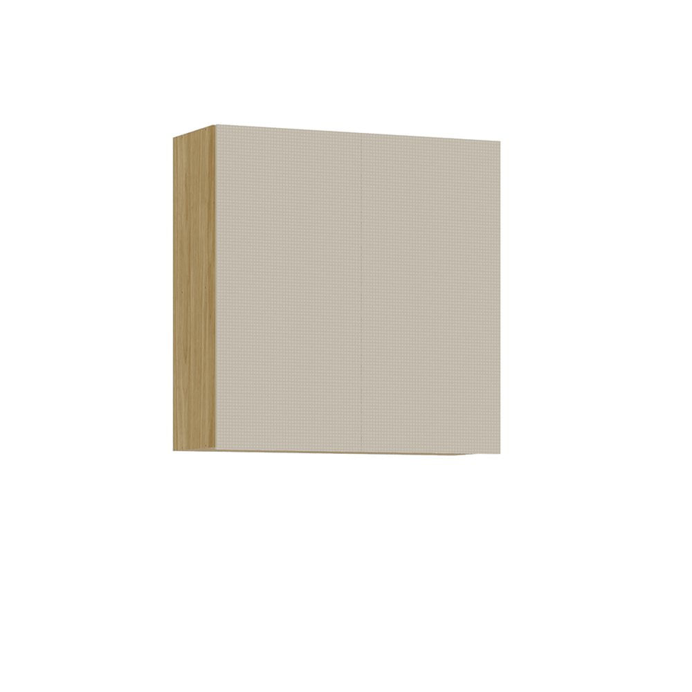 Gabinete Aéreo Art con 2 Puertas 80 cm Color Castaño y Crema