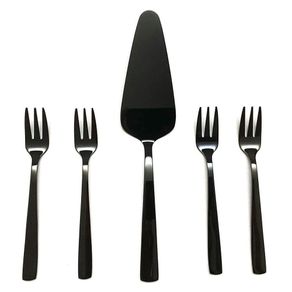 Set Cubiertos Para Pastel 5Pzas Negro - Toscana