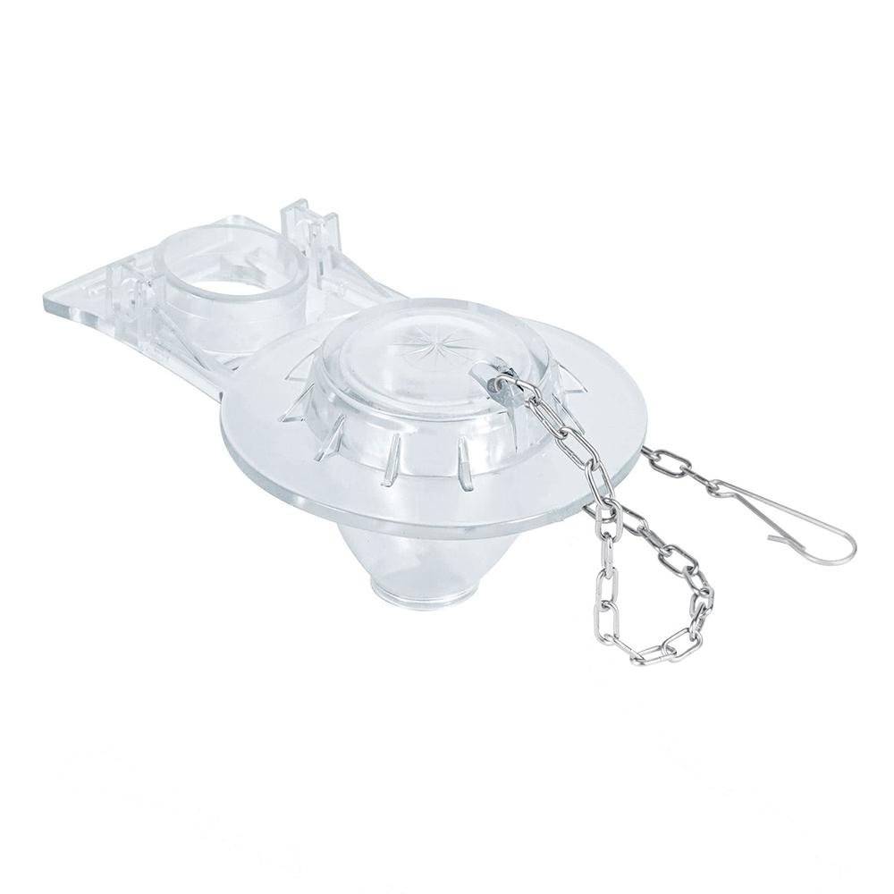Sapo para Inodoro 2 Plg de PVC Transparente con Cadena