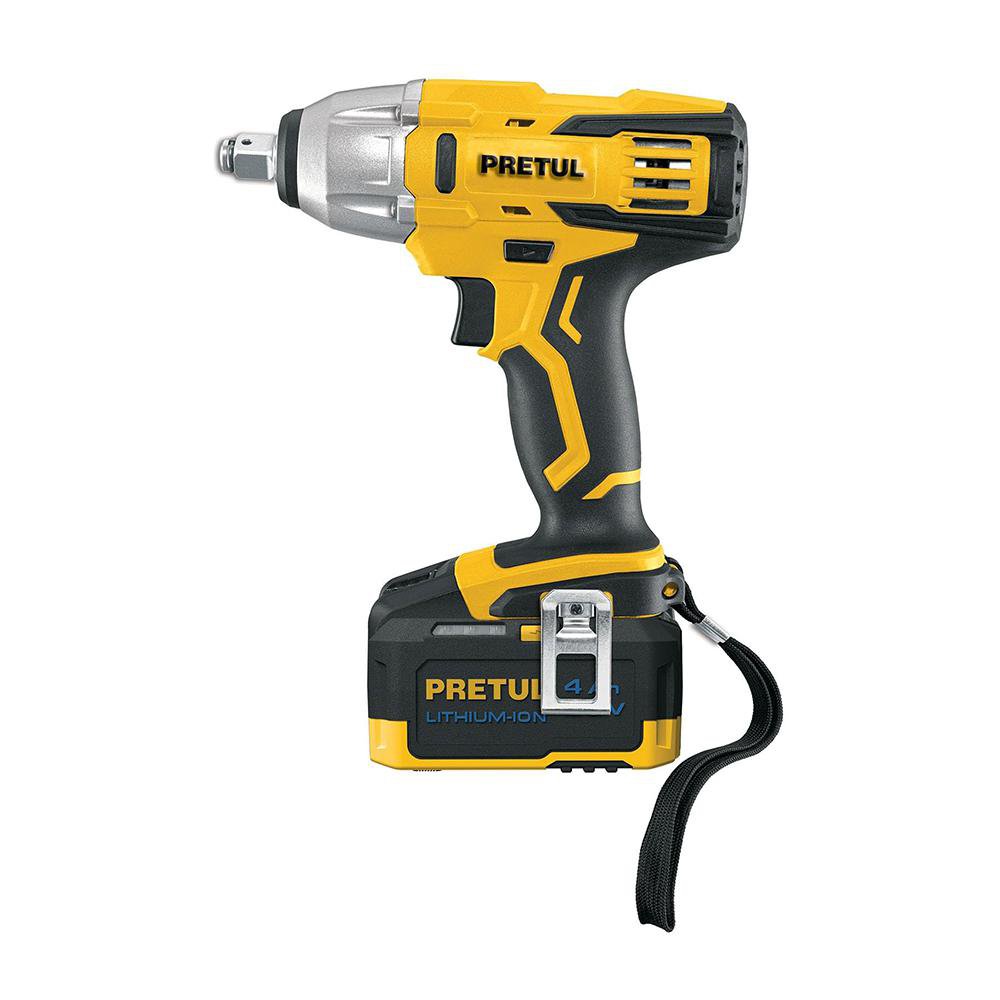 Llave de Impacto Inalámbrica de 1/2 Plg con Batería y Cargador 20V en Color Amarillo Llave…