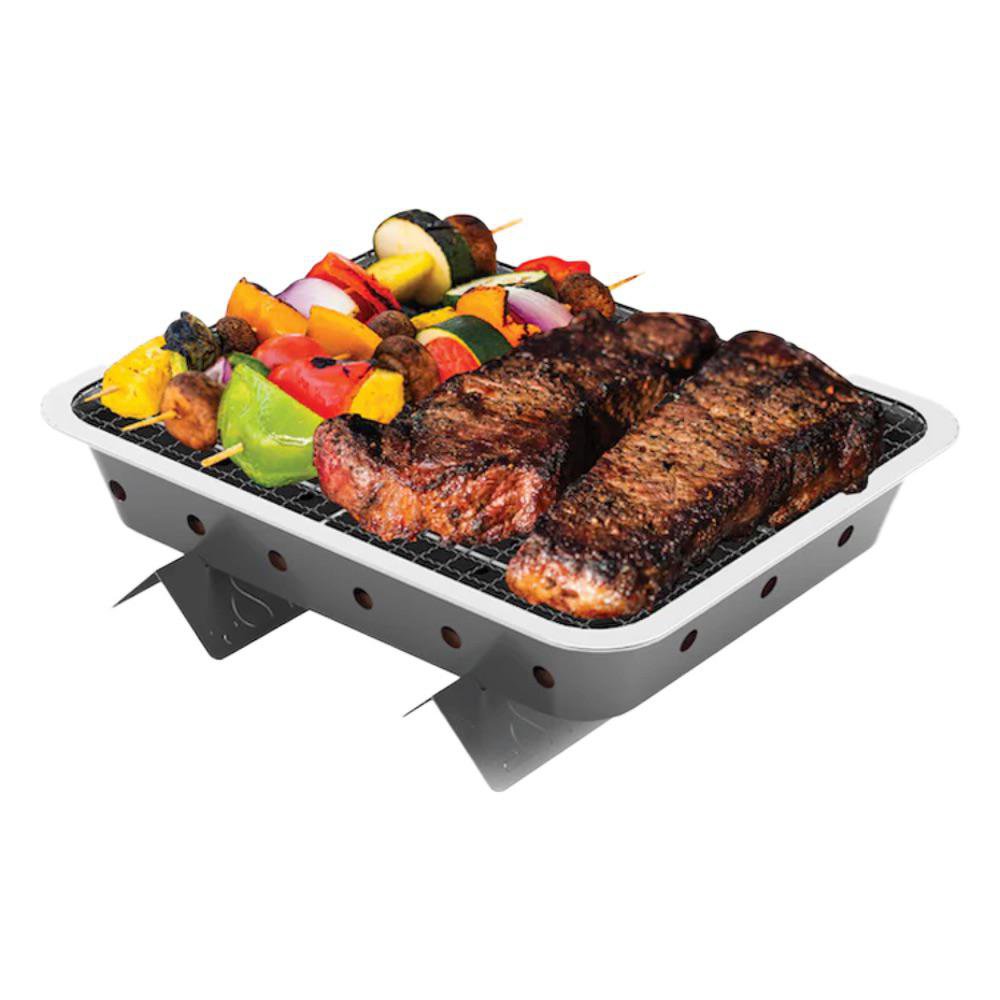 Churrasquera Desechable con Carbón Pull Start Fire Churrasquera Desechable Pull Start Fire…