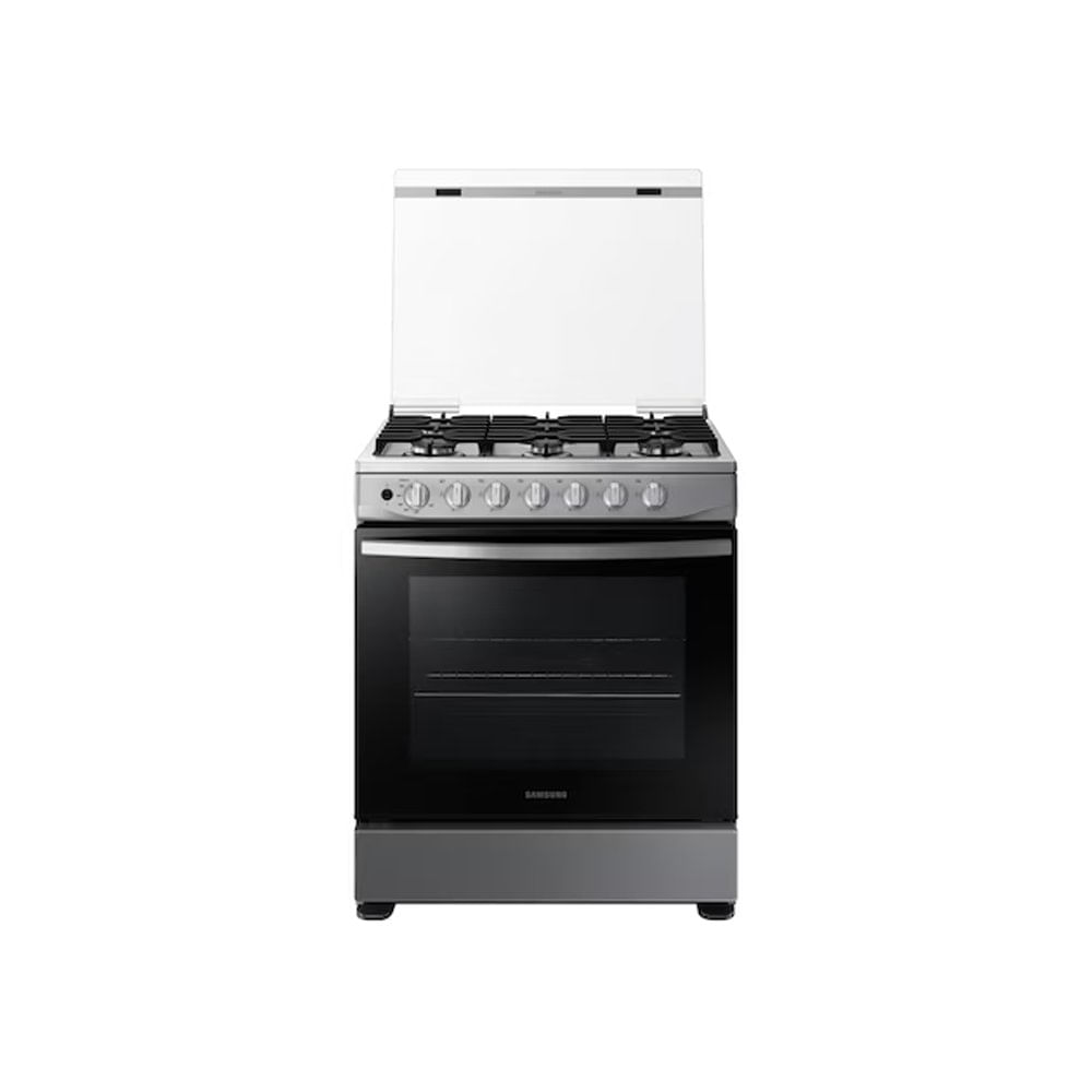 Estufa de Gas de 30 Plg con 6 Quemadores y Horno de 5.2 Pies³ de Acero Inoxidable