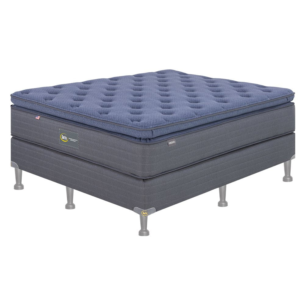 Set de Cama Serta Edición Especial Black Pillow Top Semi Firme - Varios Tamaños