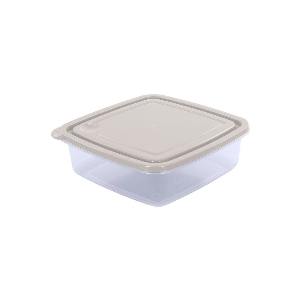Contenedor Cuadrado Transparente 5 Tazas - Varios Colores Marfil