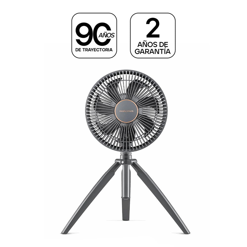 Ventilador Inalámbrico Negro con Luz