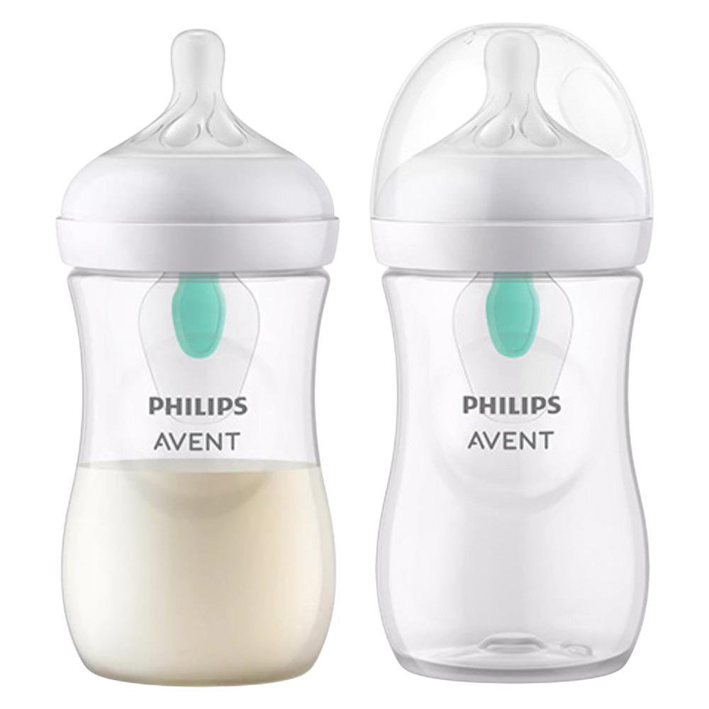Set de Pachas Philips Natural Response con Válvula Air Free de 2 Piezas de 9 Oz Set de 2 Biberones Natural 3.0 AirFree 9 Oz