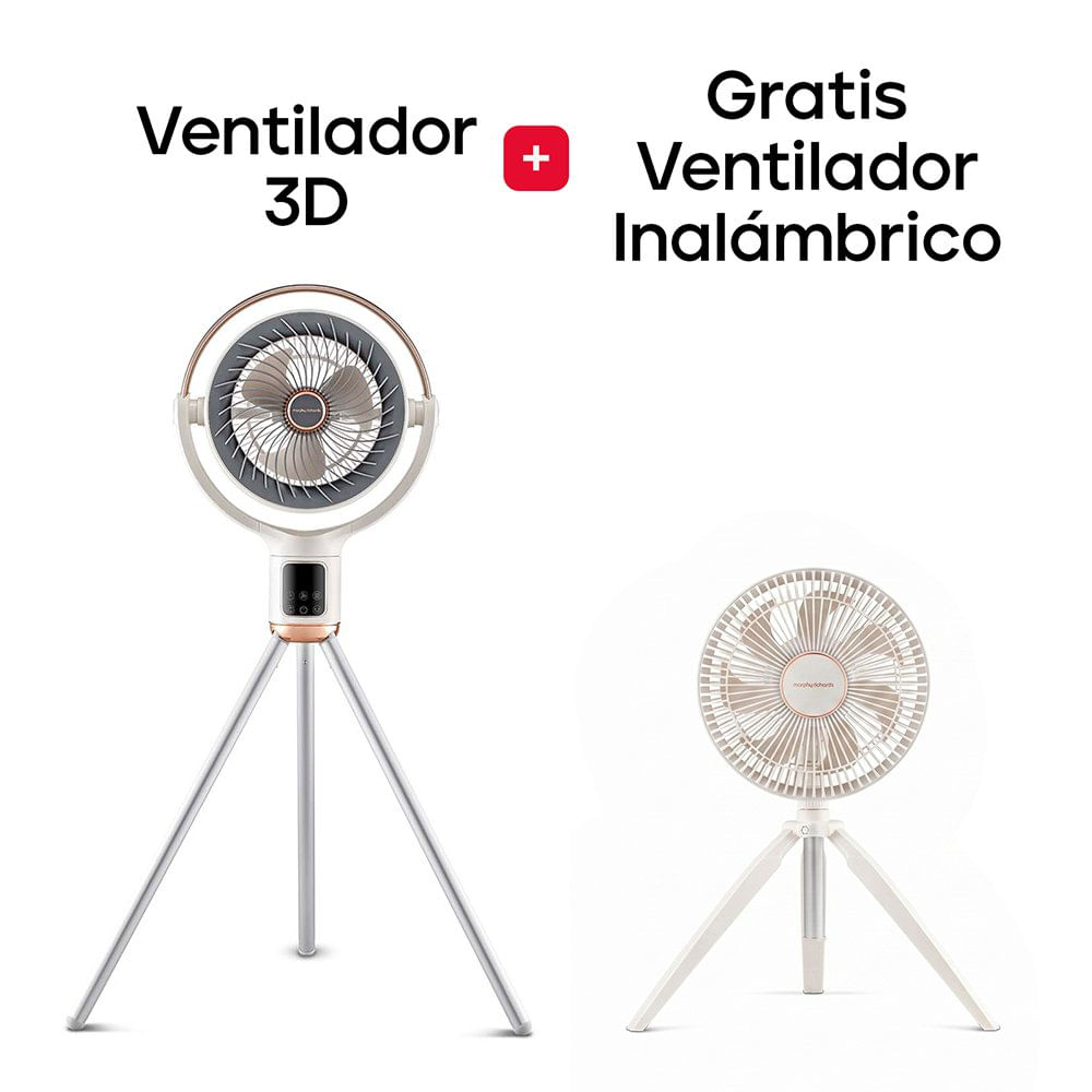 Ventilador Blanco con Cabezal Giratorio