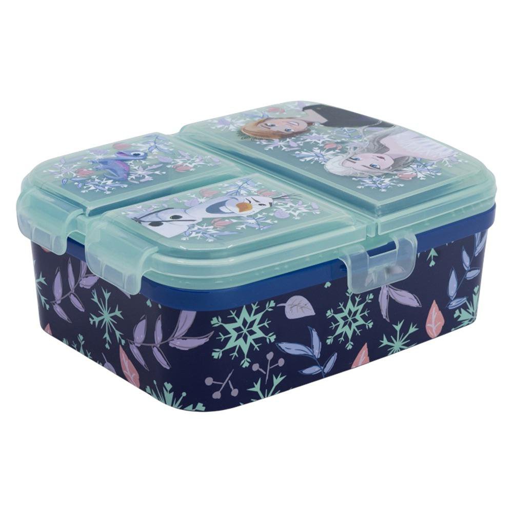 Contenedor Plástico XL con Compartimientos Diseño Frozen
