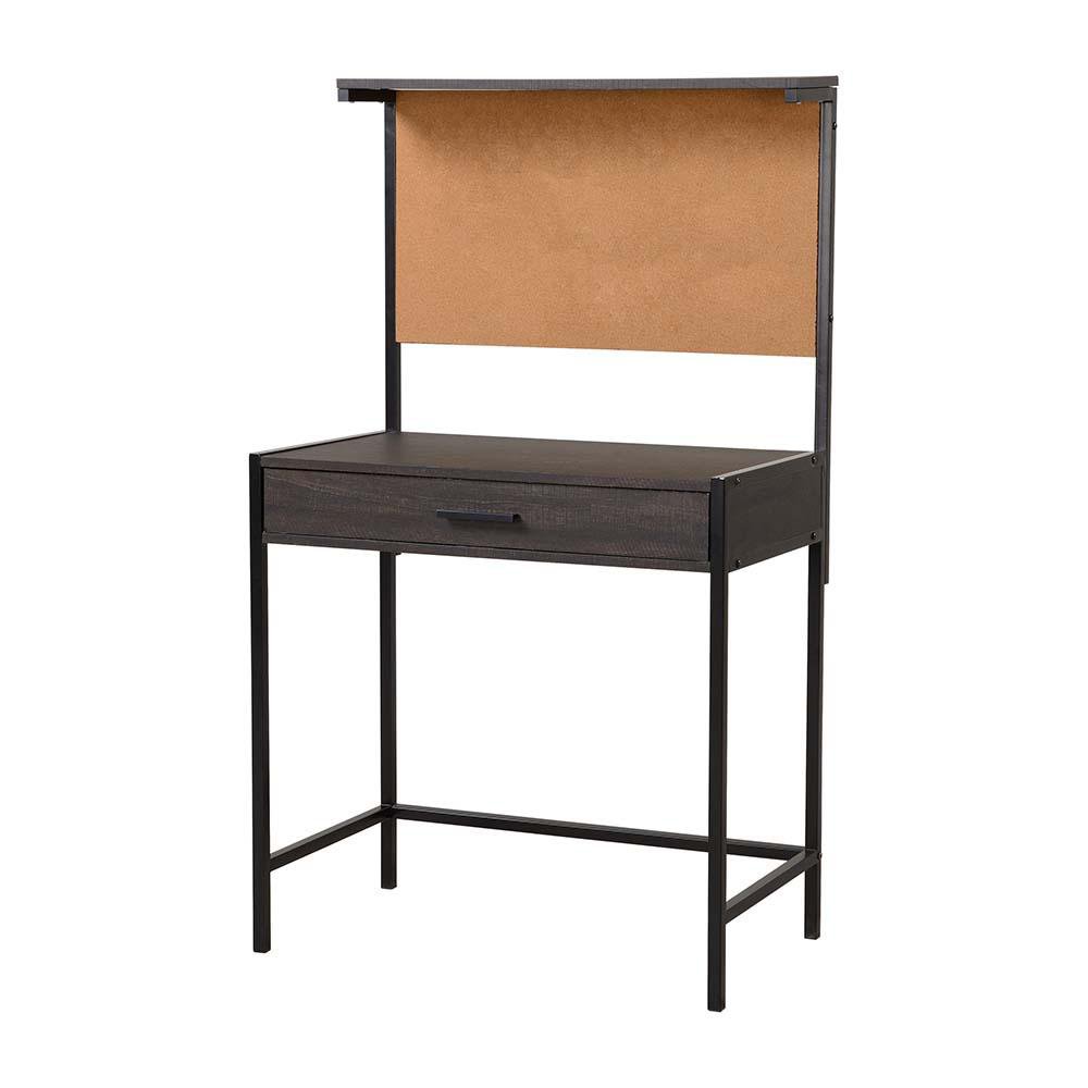 Escritorio Hematita con Panel de Corcho 75 x 45 cm Color Negro Escritorio Hematita Negro c…