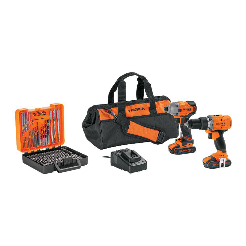 Combo de Rotomartillo 1/2 Plg y Atornillador de Impacto 20 V con Maleta