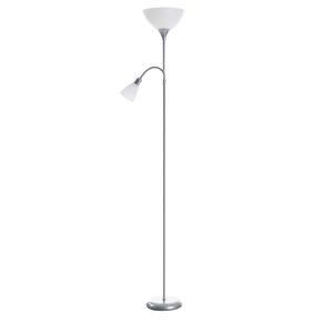 Lámpara De Pie 2 Luces 60W Gris - Z