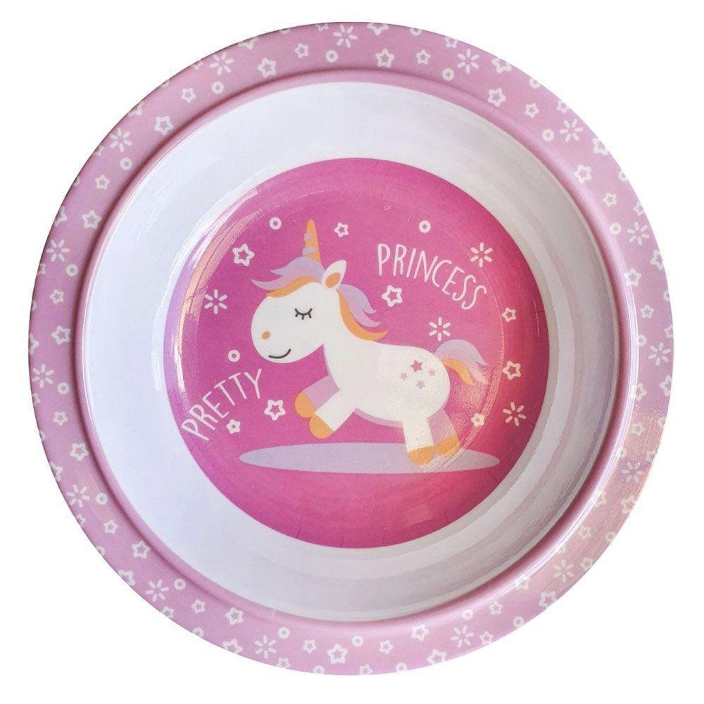 Bowl Infantil de 8 oz Diseño Unicornio Color Rosado