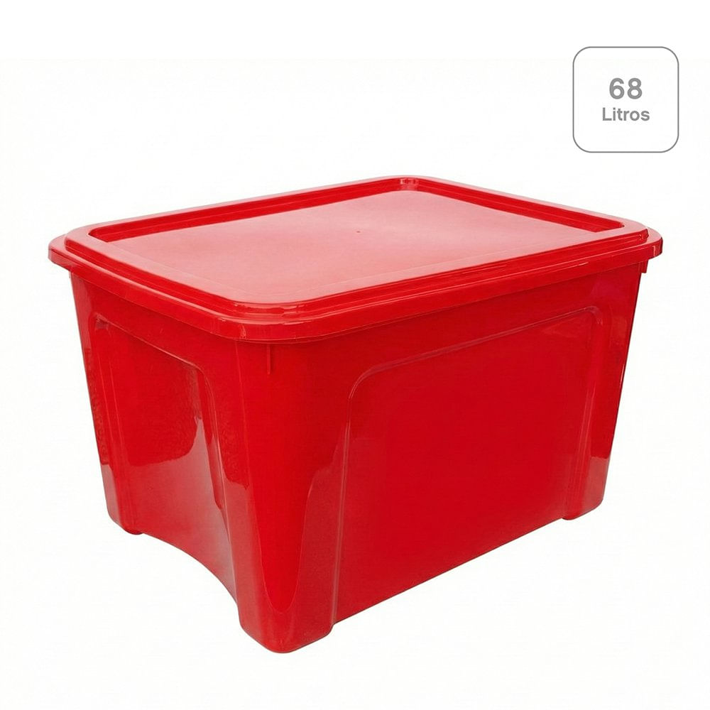 Caja Organizadora Ultra Box 68 L Color Rojo