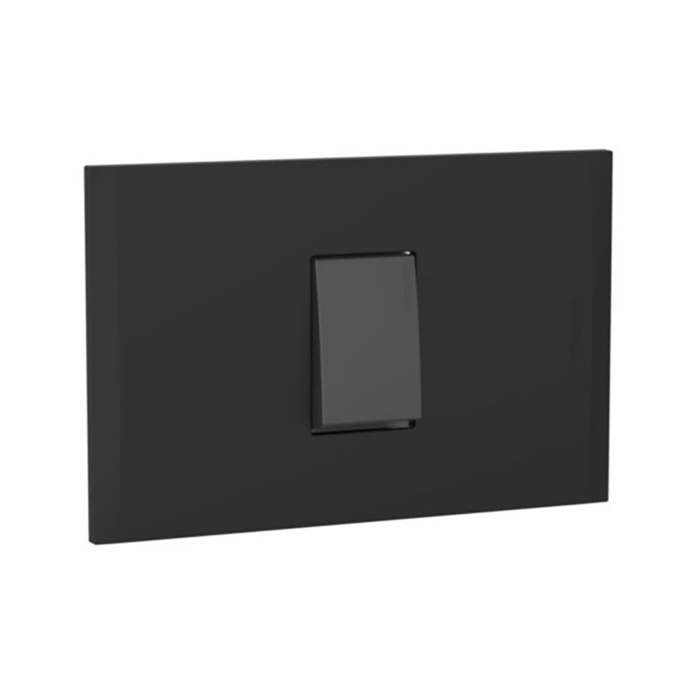 Pulsador Sencillo para Timbre Nobile 1P 10A Empotrable Color Negro