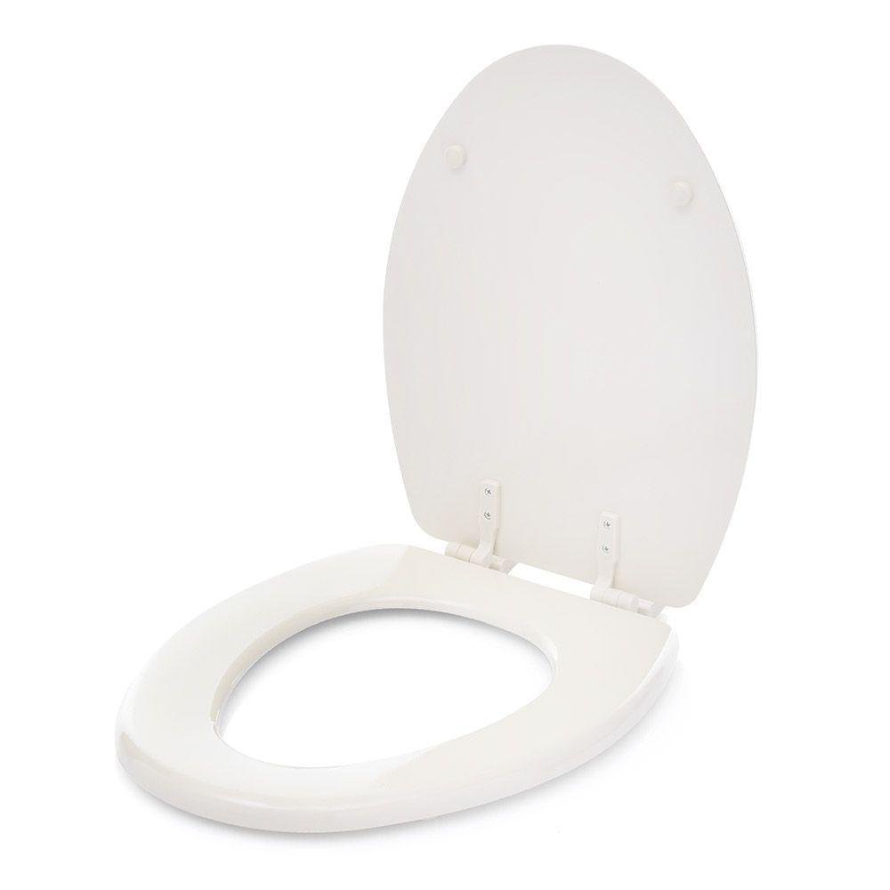 Asiento para Inodoro Elongado Hueso Biselado