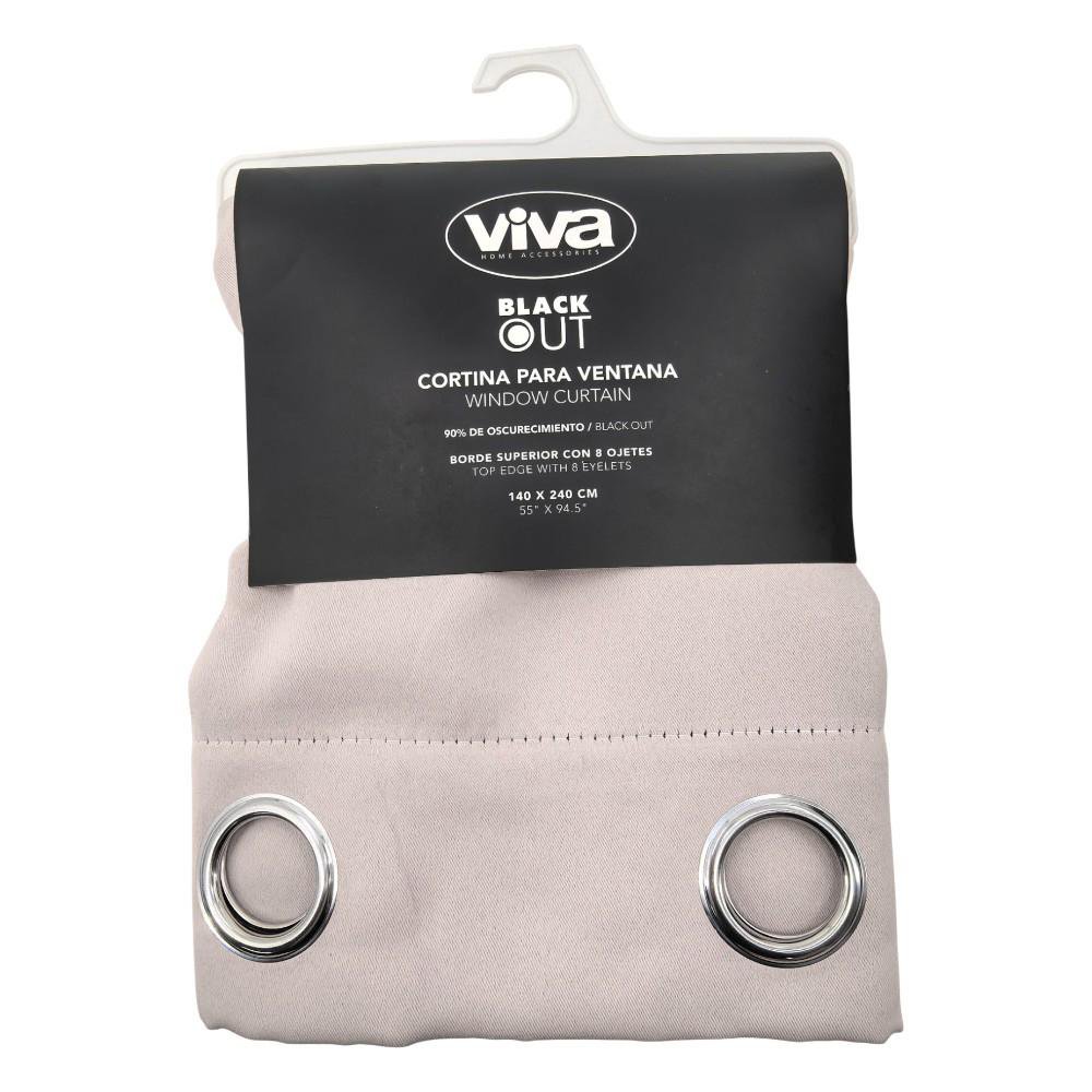 Cortina Blackout para Ventana 140 x 240 Cm - Varios Colores Rosado Claro