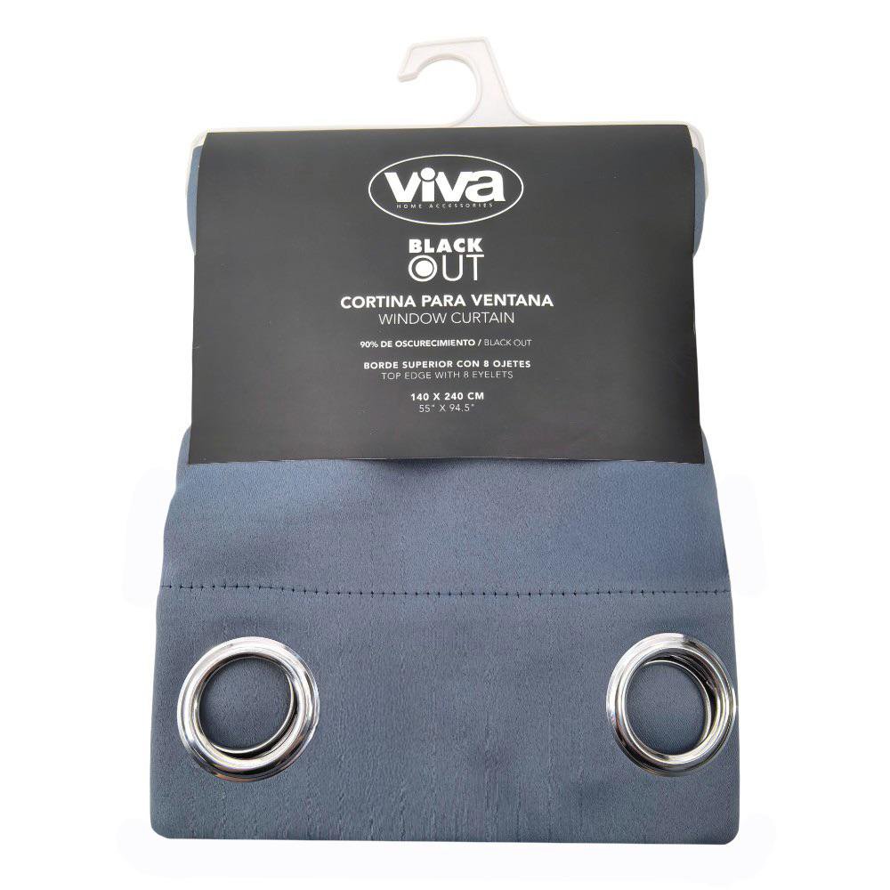 Cortina Blackout para Ventana 140 x 240 Cm - Varios Colores Azul Claro