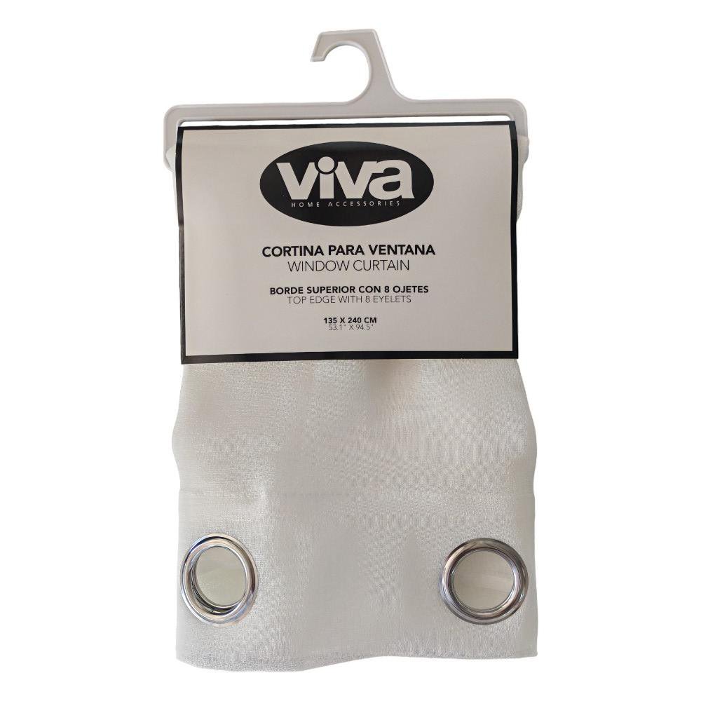 Cortina 135 x 240 cm Montecarlo Color Blanco