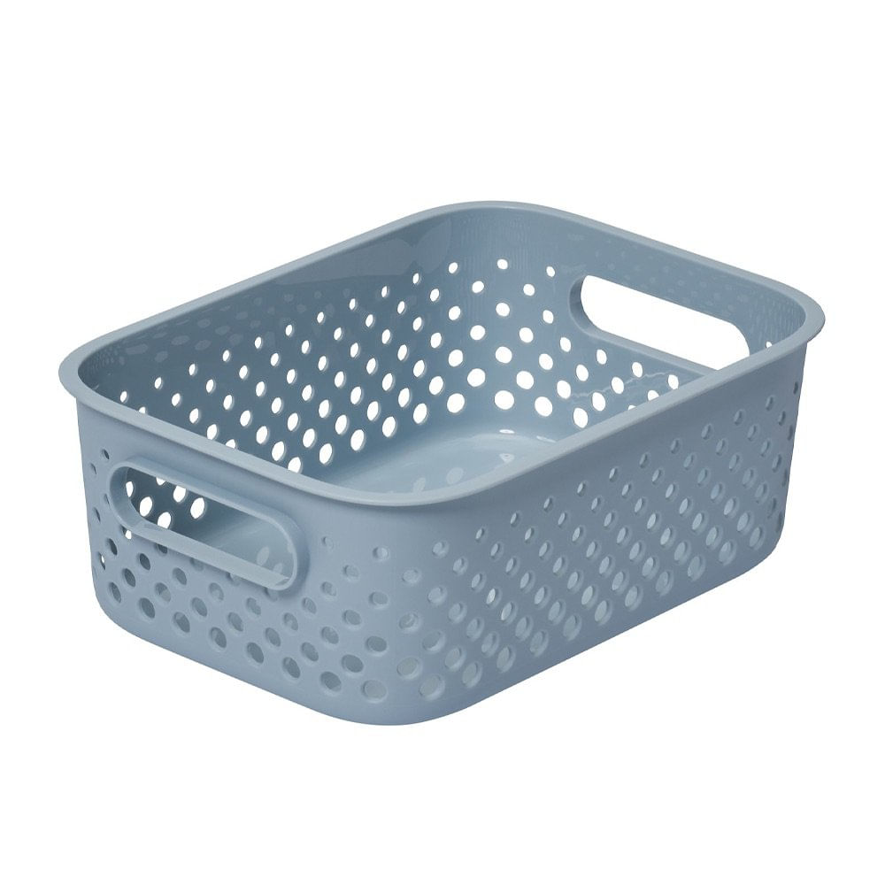 Canasta Organizadora Essence Pequeña 20.5 x 14.5 x 7.5 cm de Plástico Color Azul