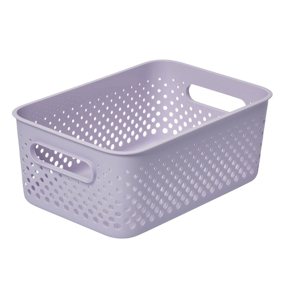 Canasta Essence Mediana 29.5 x 20.5 x 12 cm de Plástico Color Lavanda