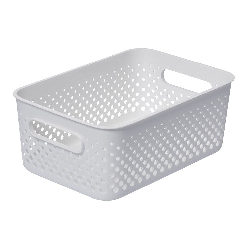 Canasta Organizadora Essence Mediana 29.5 x 20.5 x 12 cm Color Blanco
