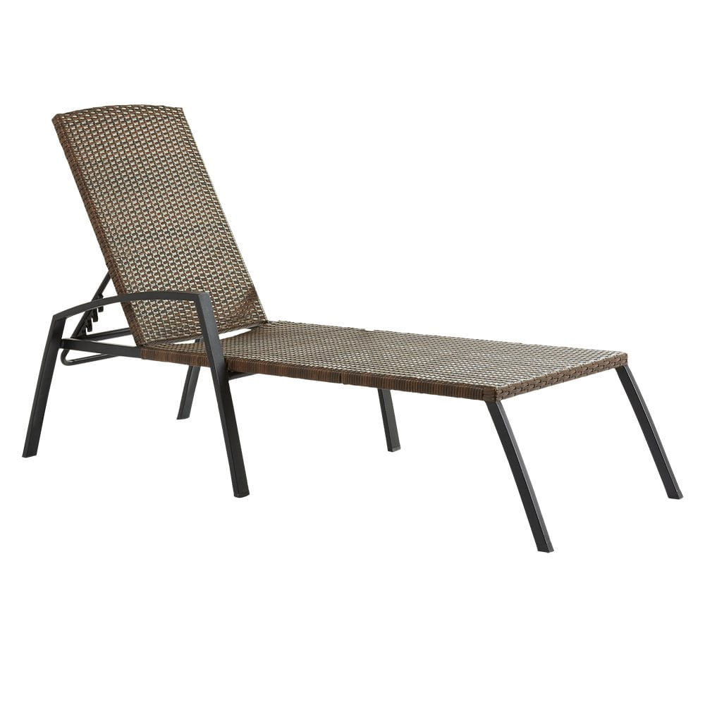 Cama Asoleadora de Jardín Zena de 65 x 99 x 183 cm Color Café