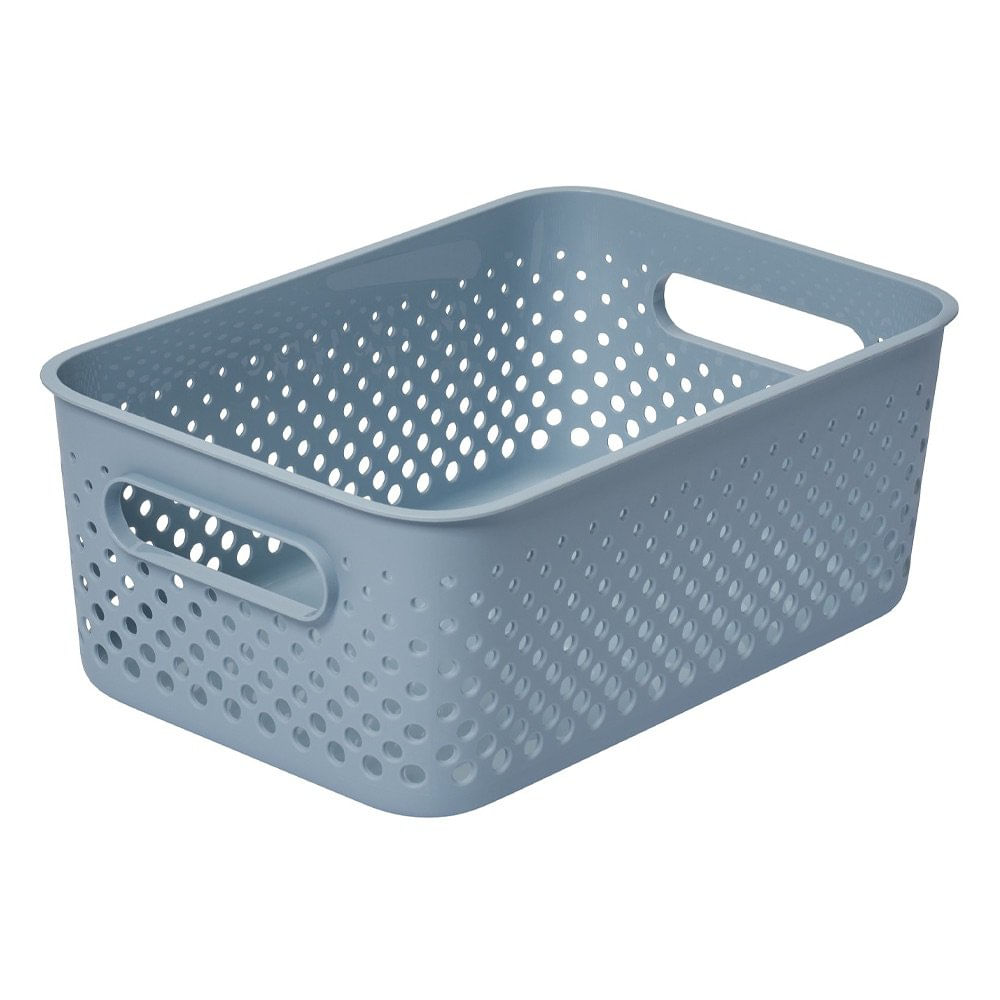 Canasta Organizadora Essence Mediana 29.5 x 20.5 x 12 cm Color Azul