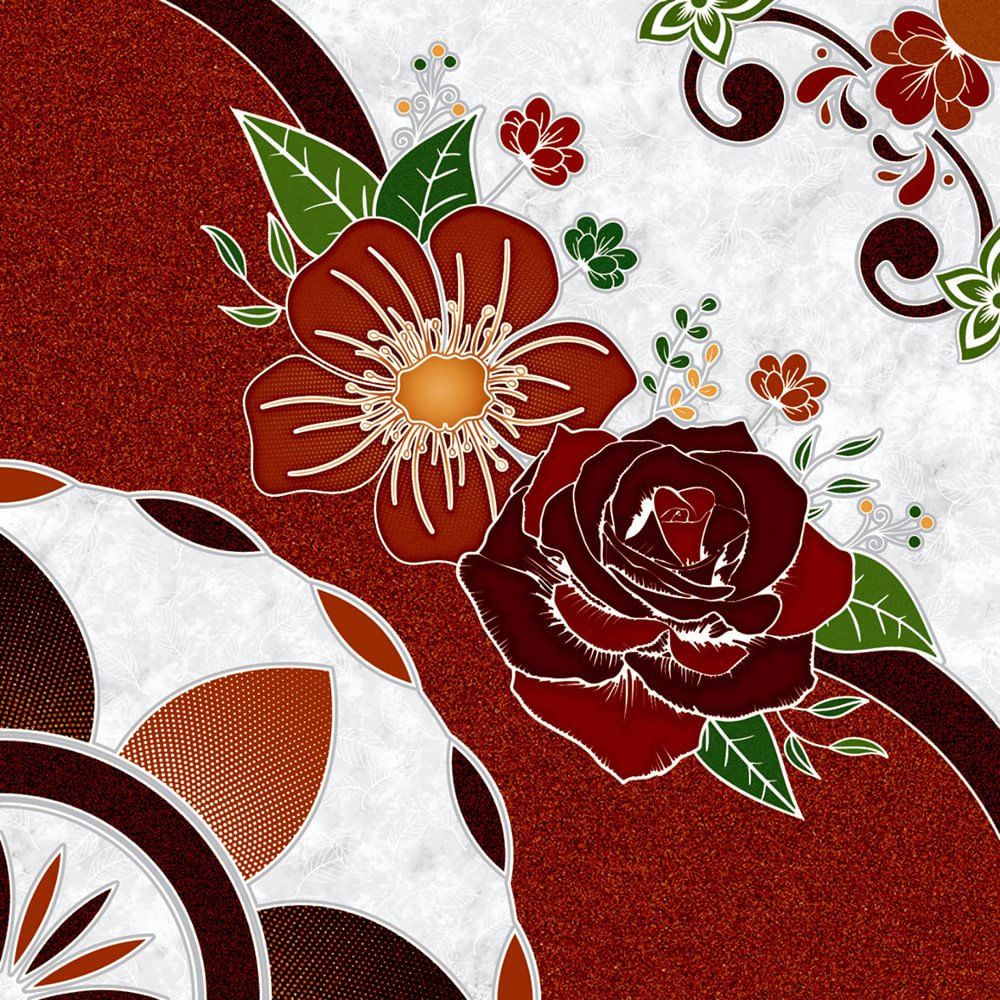 Piso Cerámico Atitlán Marrón Acabado Brillante Color Café de 43 x 43 cm en Caja de 1.7 m²