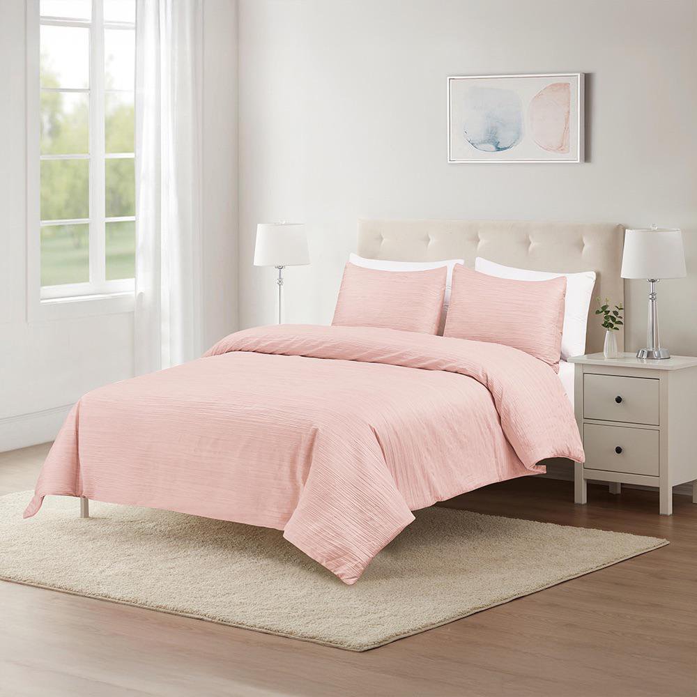 Set de Edredón Tamaño King Color Rosado 3 Piezas Set de 3 Pzas Edredón Color Rosado Tamaño…