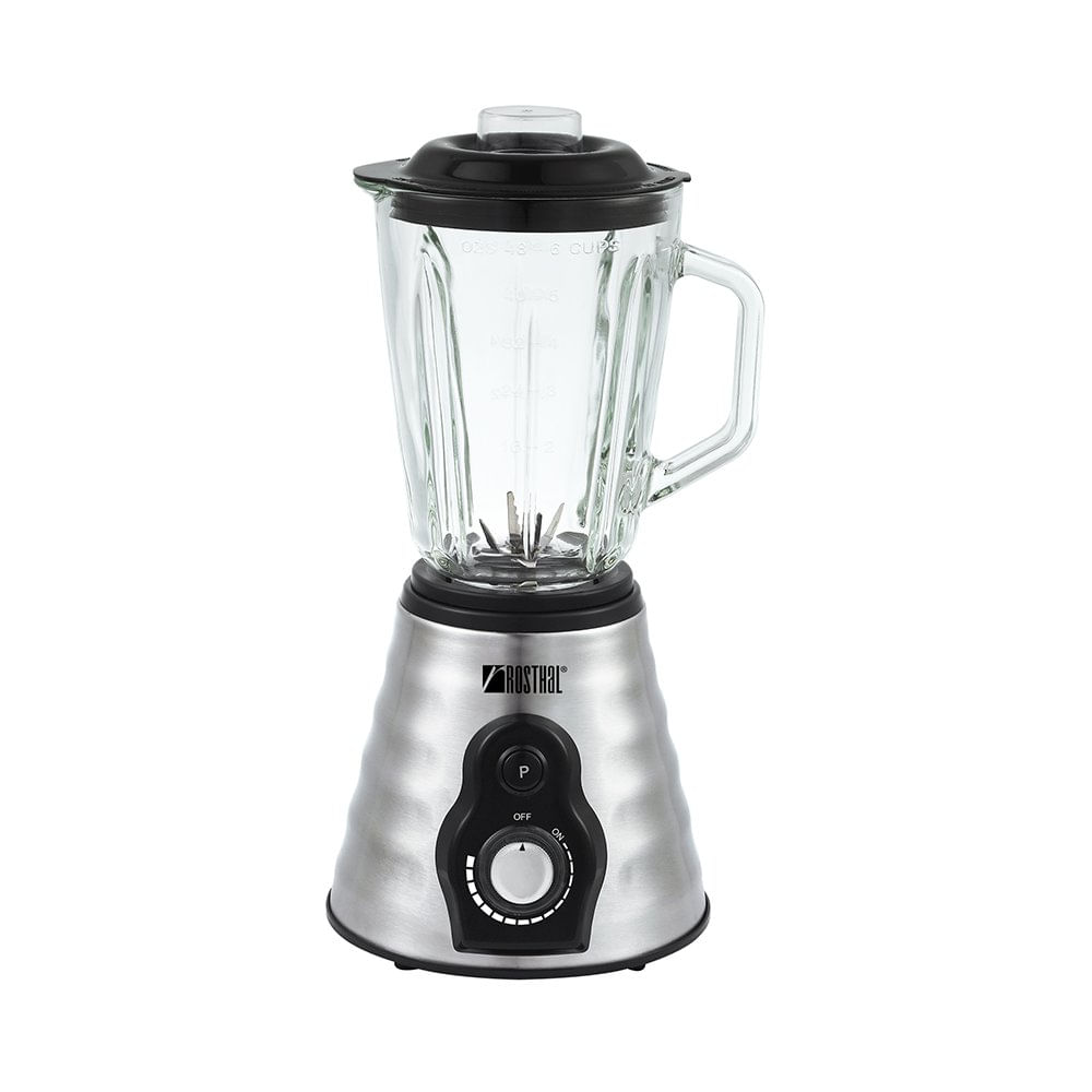 Licuadora con Vaso de Vidrio de 1.5 L 1000 W Color Plateado