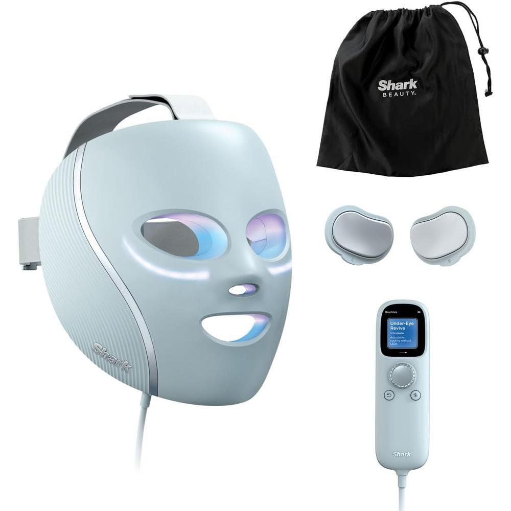Máscara Facial Shark CryoGlow con InstaChill Cold y Luz iQLED Celeste Frost