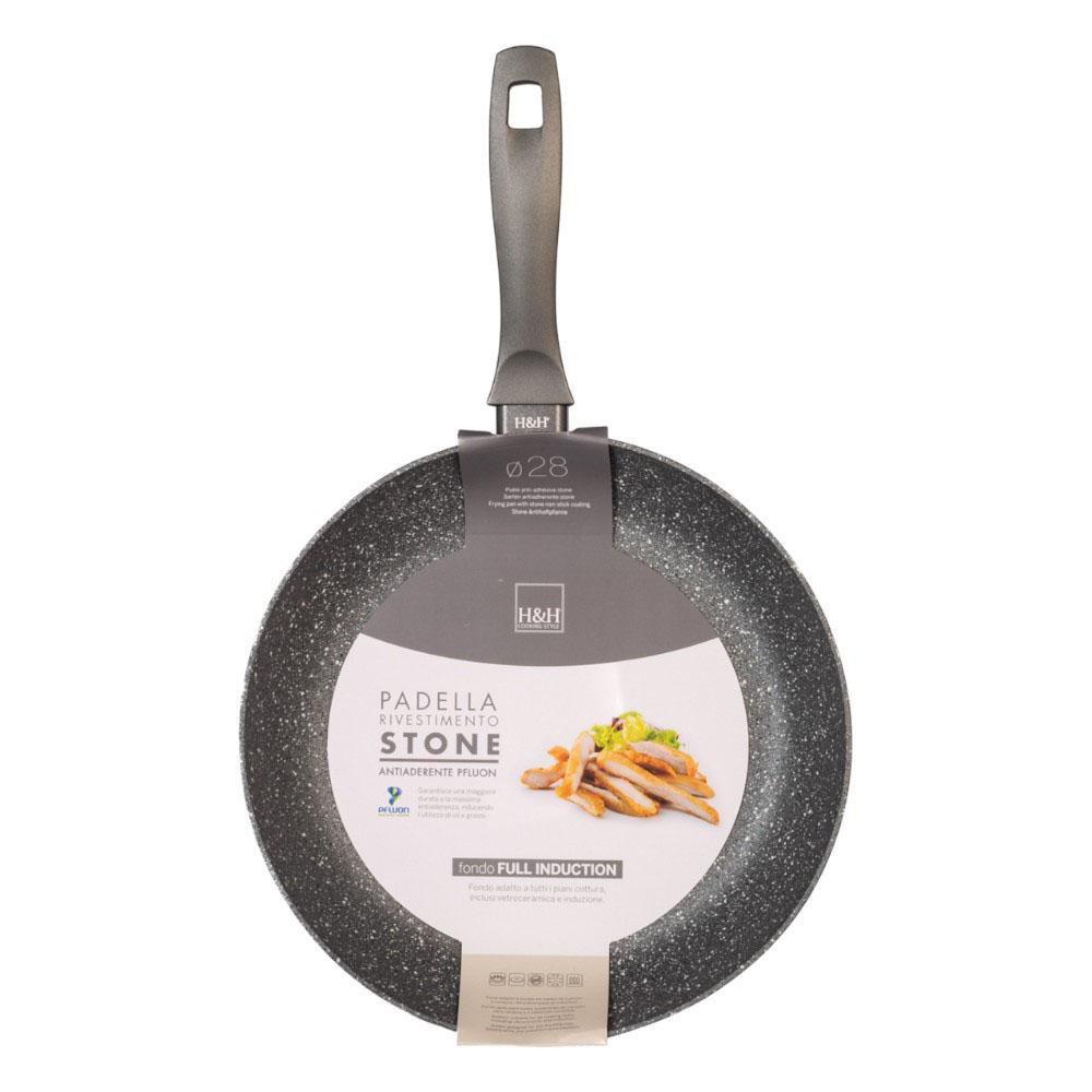 Sartén Stone Antiadherente 28 cm Full Inducción Color Gris