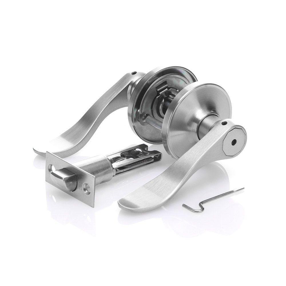 Chapa De Baño Tipo Manija Dugar - Premium Lock Varios Colores Níquel