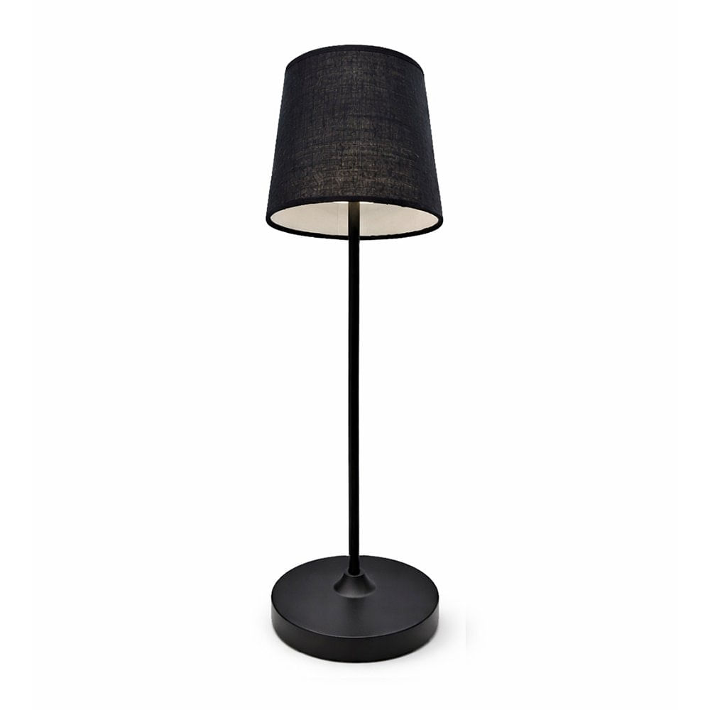 Lámpara de Mesa Táctil Atenuable Leonero CCT Negro Liso Lámpara de Mesa CCT Táctil Color Negro
