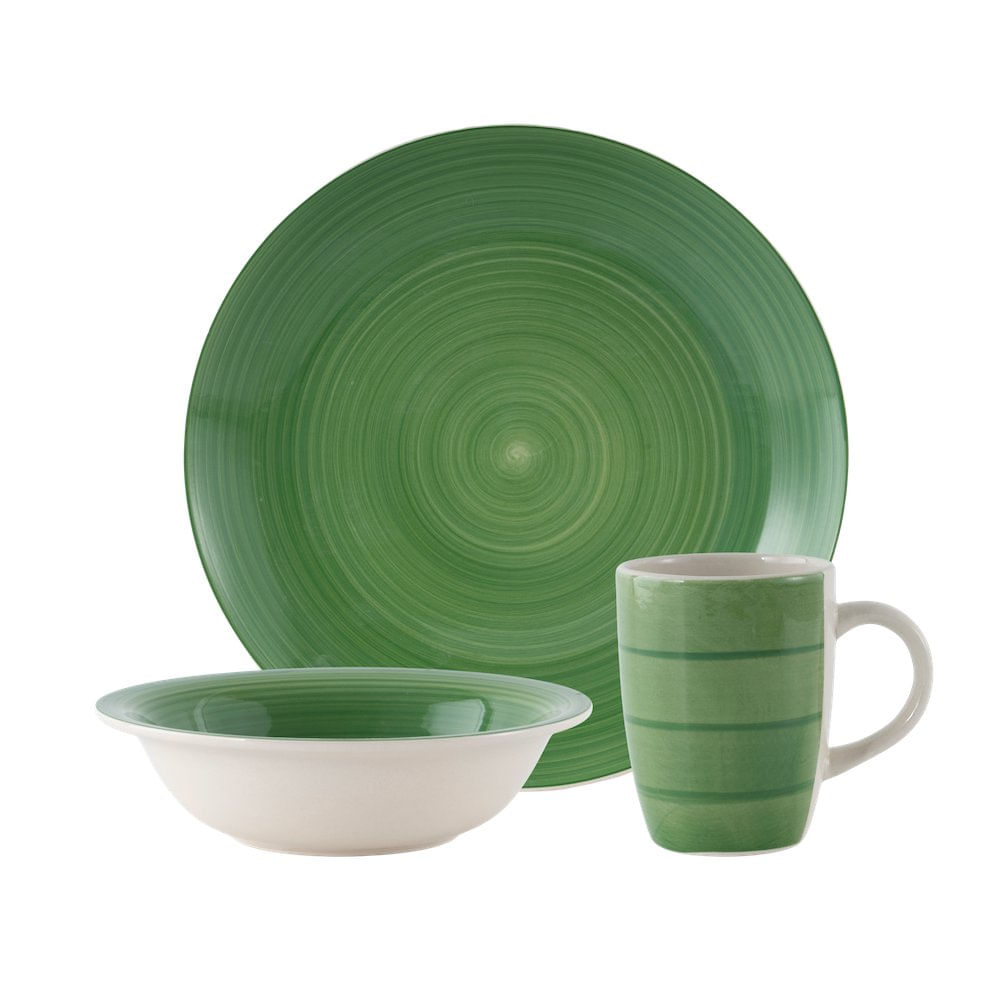 Set de Vajilla Joy de Cerámica de 12 Piezas Color Verde