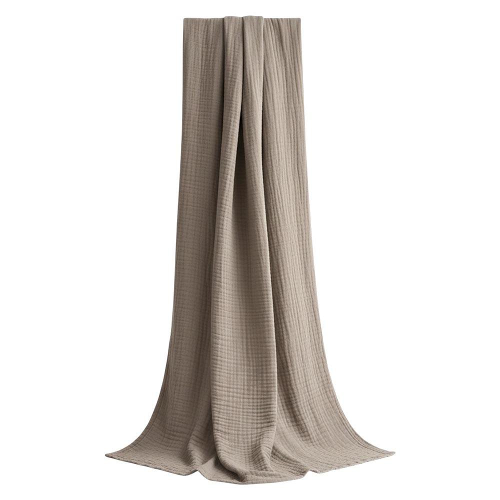 Frazada Full/Queen de Algodón Muslin Color Taupe Frazada Muslin Tamaño Full/Queen Color Ta…