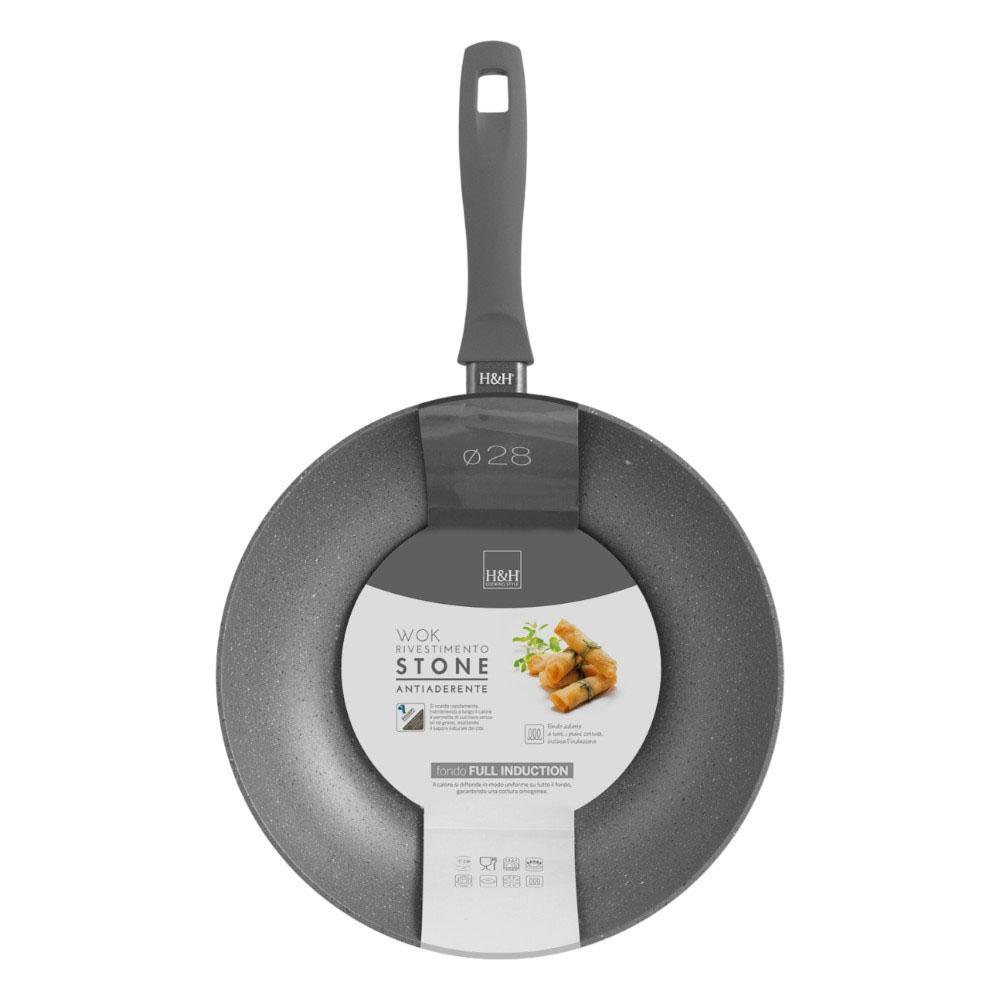 Sartén Wok Stone 28 cm Full Inducción Color Gris