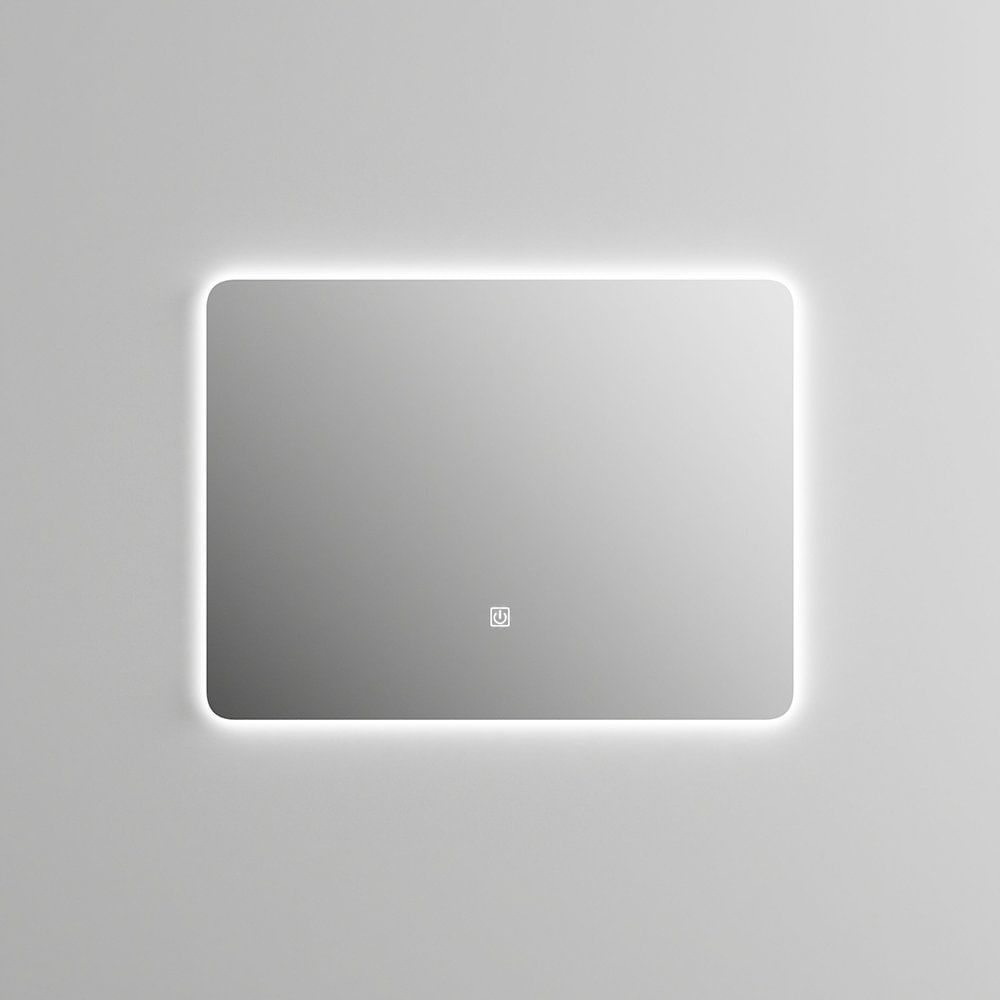 Espejo LED Rectangular 80 x 60 Cm con Iluminación Perimetral y Activación Táctil