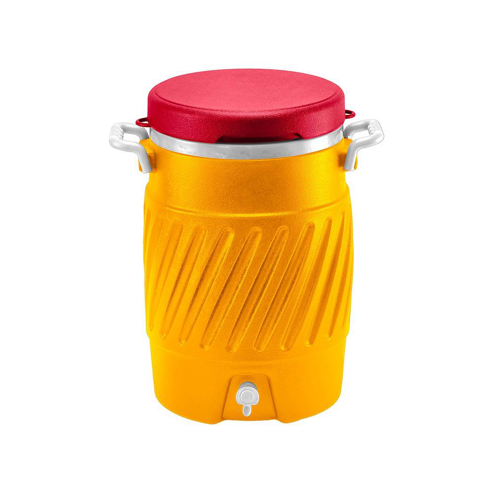 Termo Dispensador de 20 Litros para Bebidas Frías de 38 x 38 x 51 cm Color Amarillo