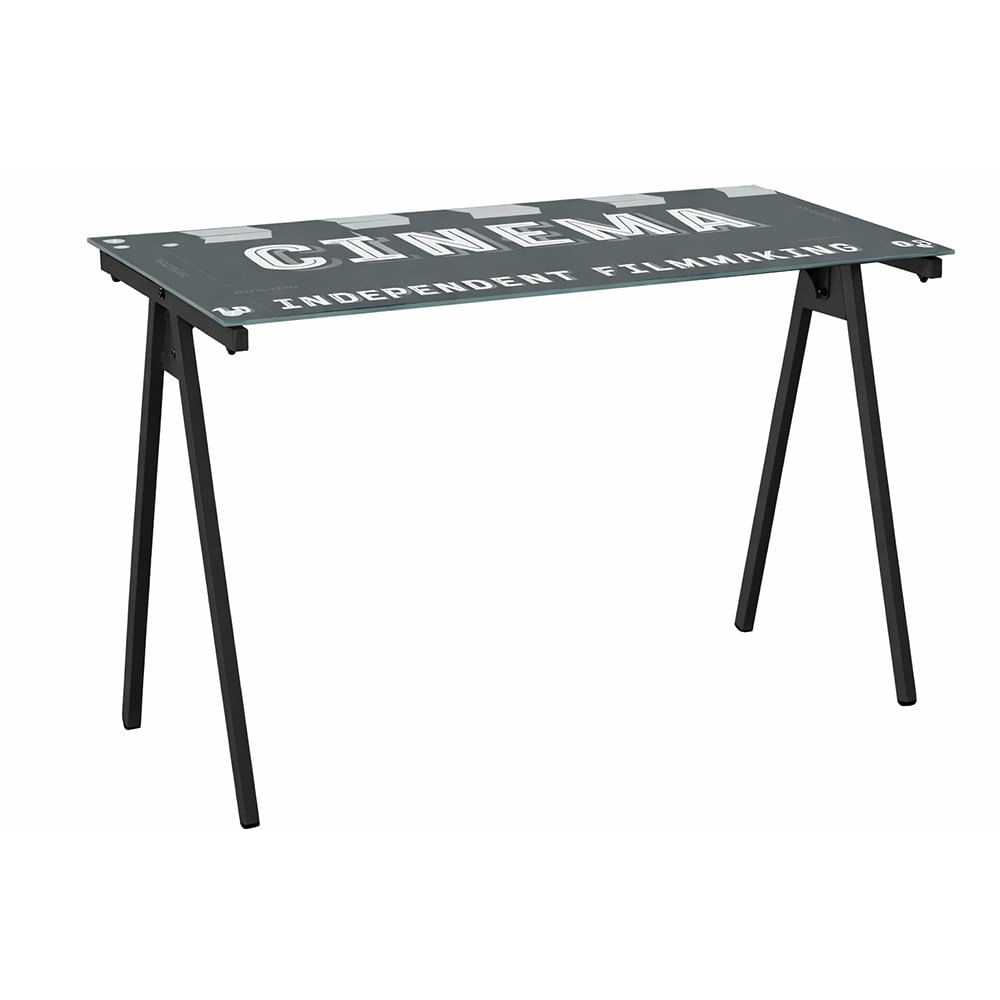 Escritorio Cinema con Cubierta de Vidrio 110 x 50 x 76 Cm