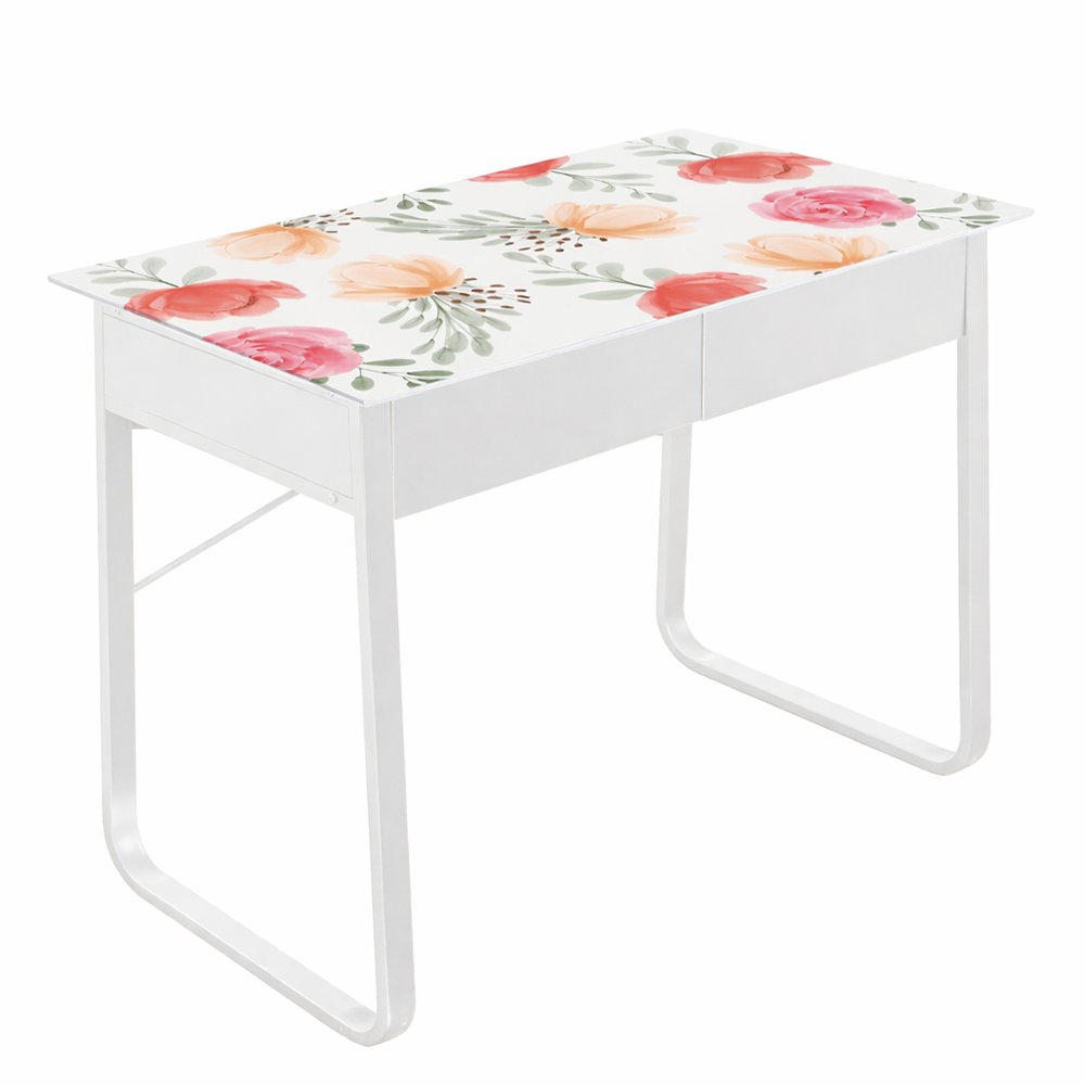 Escritorio Flora Blanco con 2 Gavetas de 100 x 50 x 75 Cm