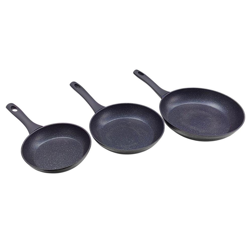 Set de Sartenes Antiadherentes Marble Azul Sara Ita de 20 24 y 28 cm Set de Sartenes Antia…