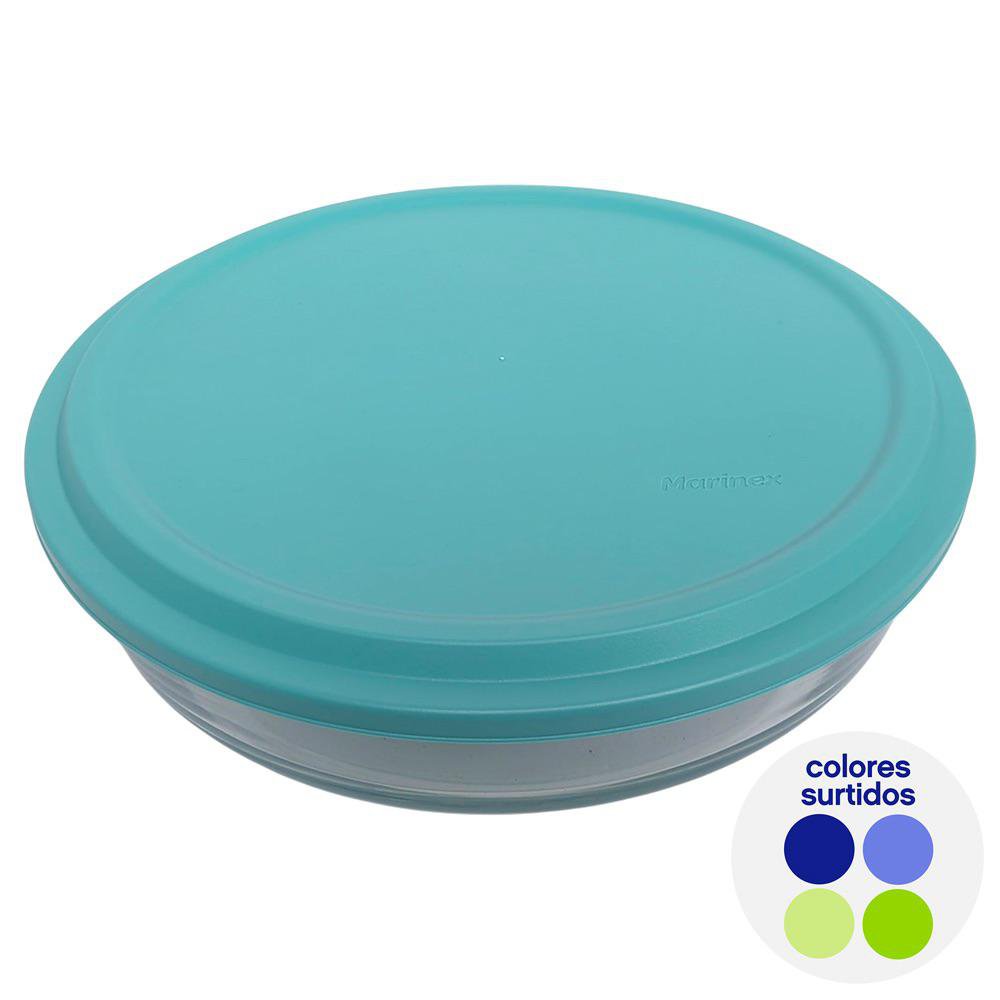 Contenedor Clásico Redondo de 2.4 L con Tapadera Color Surtido