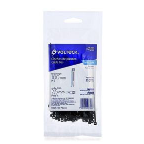 Cincho Estándar De 4 Plg Y 18 Lb Negro 100 Unidades - Volteck