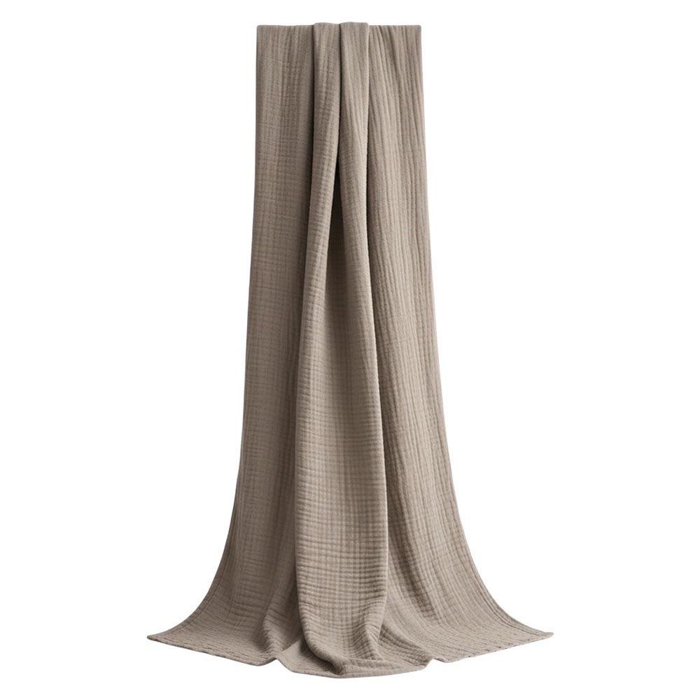 Frazada King de Algodón Muslin Color Taupe Frazada Color Taupe Muslin Tamaño King