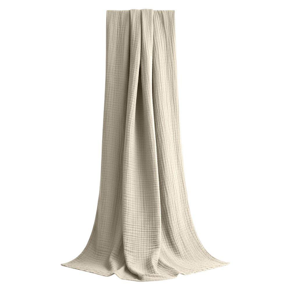 Frazada King de Algodón Muslin Color Ivory Frazada Color Ivory Muslin Tamaño King